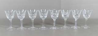 Set of 8 GORHAM Crystal Cordial Glasses in the CHERRYWOOD Pattern 