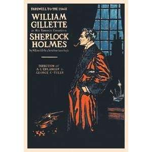  Vintage Art William Gillette as Sherlock Holmes Farewell 
