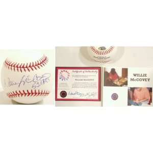 Willie McCovey Signed MLB Baseball w/521 HR