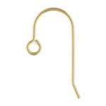   earring wires 1 pair 14k solid gold wire with a small hoop at