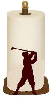 Golf Design Paper Towel Holder   Counter Top Style   Sports Decor 
