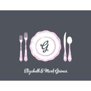    Table Setting Tickled Pink Thank You Cards 