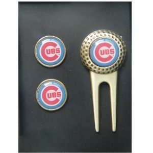  Chicago Cubs Cubbies Mlb Divot Tool Golf Ball (2) Set 