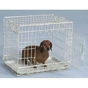  Dog Supplies Side Door Wire Dog Crate   White / Small Pet 