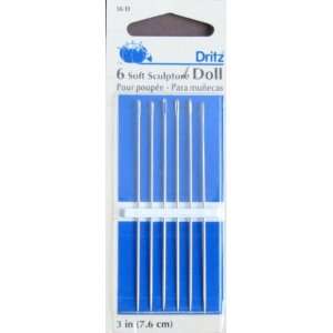    Dritz 6 Soft Sculture Doll Needles 3 Long Arts, Crafts & Sewing