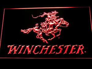 d243 r Winchester Firearms Gun Logo Neon Light Sign  