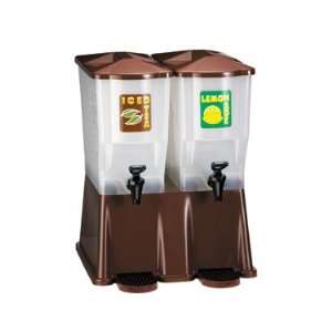   Gallon Brown Twin Beverage Dispenser, Brown