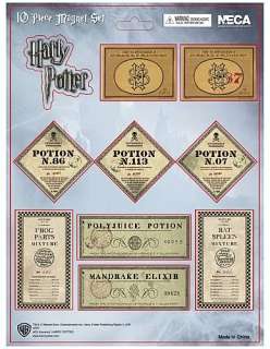 Harry Potter Half Blood Prince Potion Labels Magnet Sheet 59550  