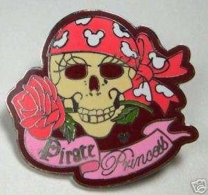 PIRATE PRINCESS   ROSE in MOUTH Lanyard Disney Pin Pins  