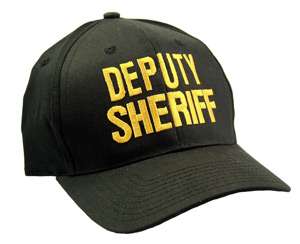 Deputy Sheriff Gold Embroidered Black Cap  