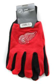 NHL Hockey Team Gloves with Rubber Dot Palm Grip   Logo   Assorted 
