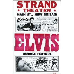  Elvis Double Feature Love Me Tender 14 X 22 Vintage Style Concert 