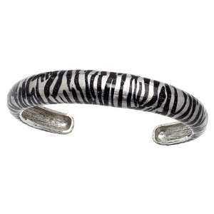  Tiger Enamel Sterling Silver Bangle Jewelry