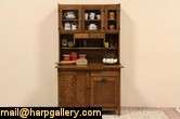 Oak Hoosier 1910 Antique Country Kitchen Cupboard  