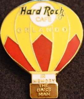 Hard Rock Cafe ORLANDO 1990s The Bass Man BALLOON Memorial PIN  