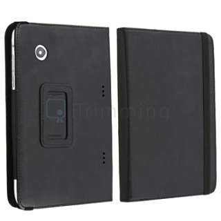 For HTC Flyer Black Stand Leather Case+Screen Protector+Touch Pen 