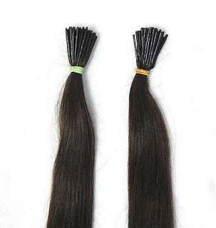 20 Human Hair Extensions I Tip 100S 50g Brown #2  
