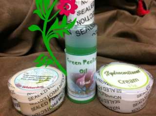   Skin Whitening Set Green Peel Oil, Anti Aging 5in1 Cream,  