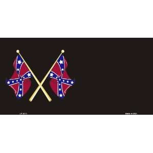  Crossed Rebel Flags Flat License Plates Tags Everything 