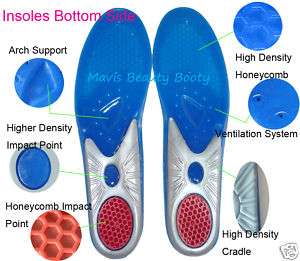 Orthotic Sport Shoes Gel Insoles Inserts Golf Heel Spur  