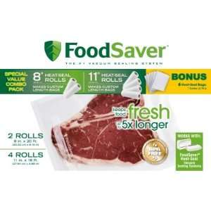  FoodSaver® Roll Combo Pack (4 11 Rolls + 2 8 Rolls + 6 