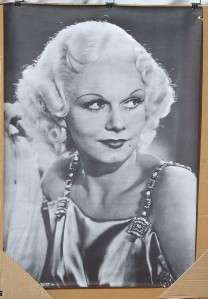 Vintage 1960s B&W Trilby Jean Harlow Movie Poster NOS  