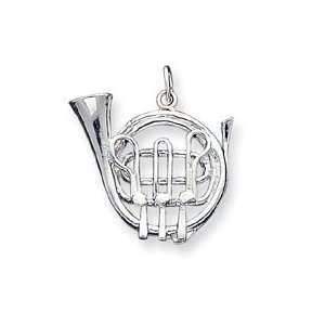  Sterling Silver French Horn Charm QC192 Jewelry