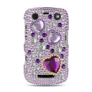 Liquid DIAMOND Purple Jewel RHINESTONE Case for AT&T BlackBerry CURVE 