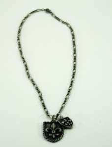 Fashion Necklace Silver Figero Fleur De Lis Chain NEW  