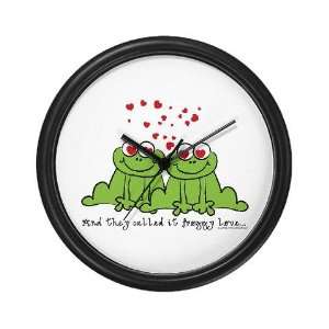  Froggy Love Romance Wall Clock by 