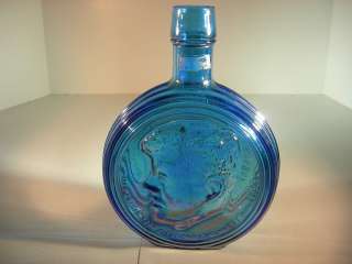   Edition Blue Wheaton Glass JFK commemorative bottle John F Kennedy