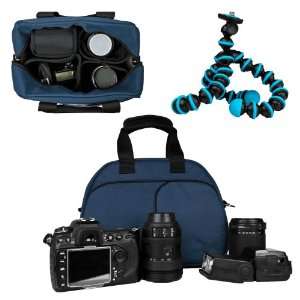   Fuji, ect) + Black & Blue 6 inch Flexigrip Camera Tripod Camera