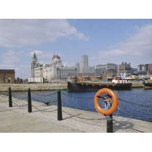  Liver Buildings and Docks, Liverpool, Merseyside, England 