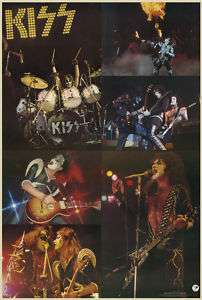 KISS RARE JAPAN COMMERCIAL LIVE POSTER FROM 1977  
