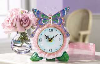 Butterfly Themed Wall Clock Spring Decor Collector Kitchen Bedroom 
