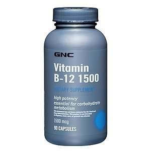  GNC Vitamin B 12 1500, Capsules, 90 ea Health & Personal 