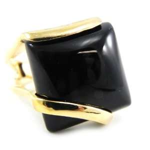  Ring plated gold Obao onyx.   Taille 55 Jewelry
