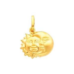   Gold Sun & Moon Charm Pendant The World Jewelry Center Jewelry