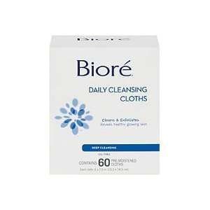  Biore Daily Cleansing Cloth 60 Ct (Quantity of 4) Beauty