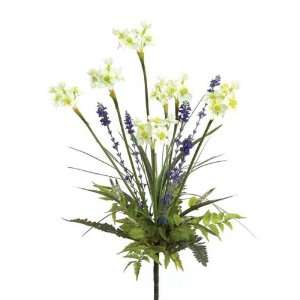   Blossom Artificial Lavender/Narcissus Bush Bouquets
