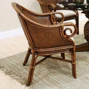  Sunset Reef Indoor Rattan Club Chair Fabric Palm Grove 