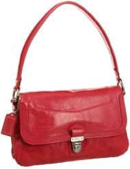 Coach Poppy Crinkle Patent Leather Layla Flap Bag Purse 18160 Camila