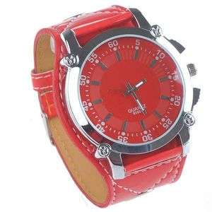 Unisex Quartz Wrist Watch Synthetic Leather Band M376R  