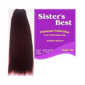 Sisters Best Human Weaving Hair Silky Straight Weave 18 inch   Color 