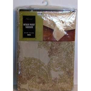  Harvest Metallic Paisley Tablecloth