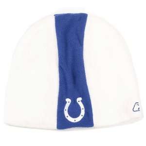   Colts Center Panel Knit Beanie (Blue) By Reebok Sideline Headwear