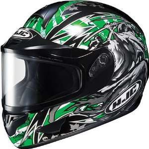 HJC CL 16 Slayer Snow Helmet With Electric Shield MC 4 Green XXXL 3XL 