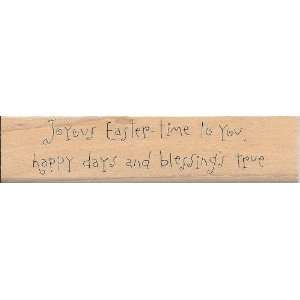  Joyous Easter Time Wood Mounted Rubber Stamp (J4.0441G 