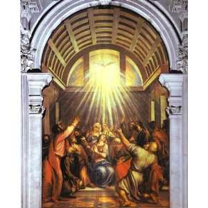     Tiziano Vecelli   24 x 30 inches   The Descent of the Holy Ghost