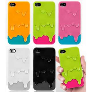 New 3D Melt ice Cream Hard Case Skin Cover for Apple iPhone 4 4G 4S 